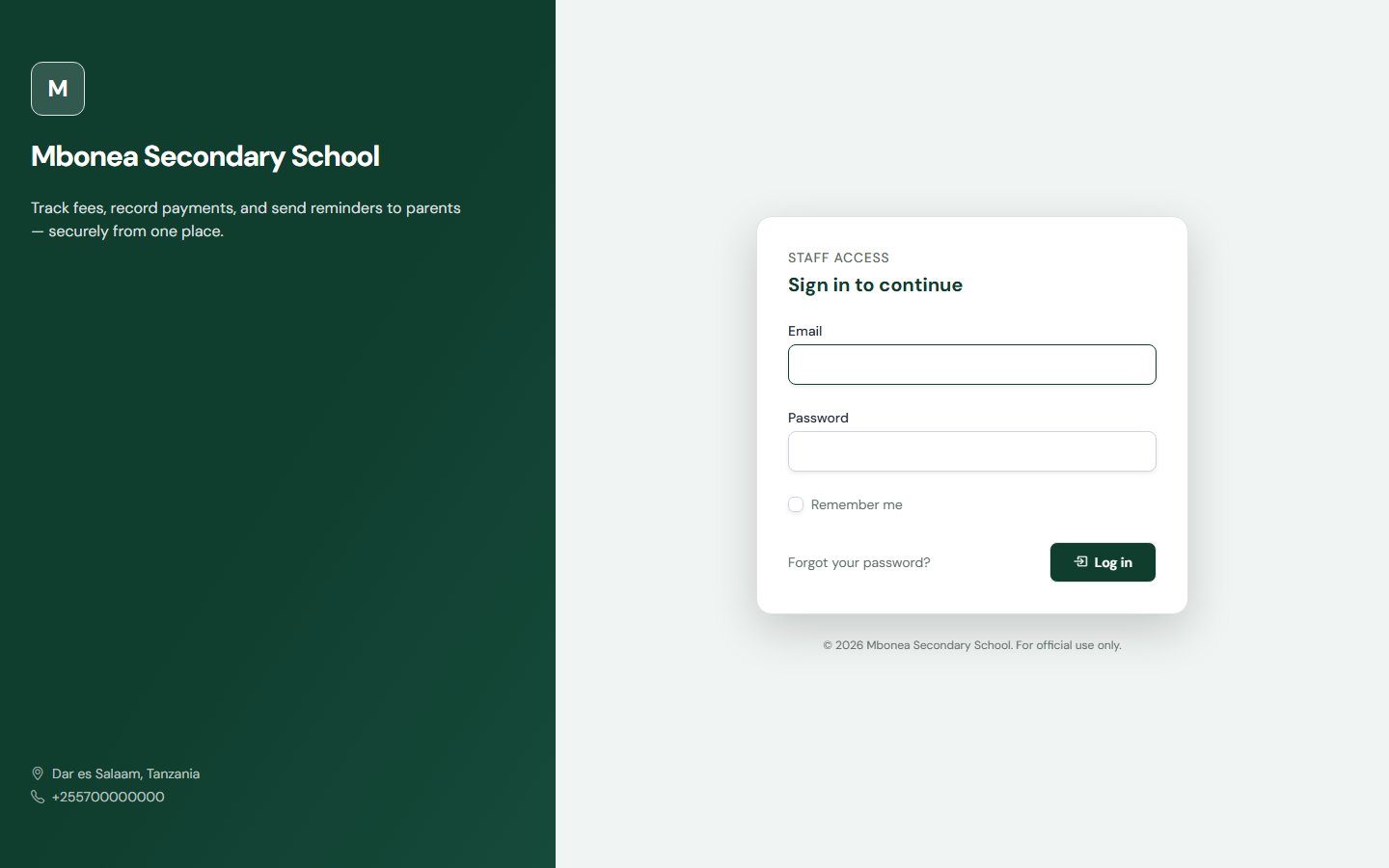 Fee Tracking & Reminder (FTRS)