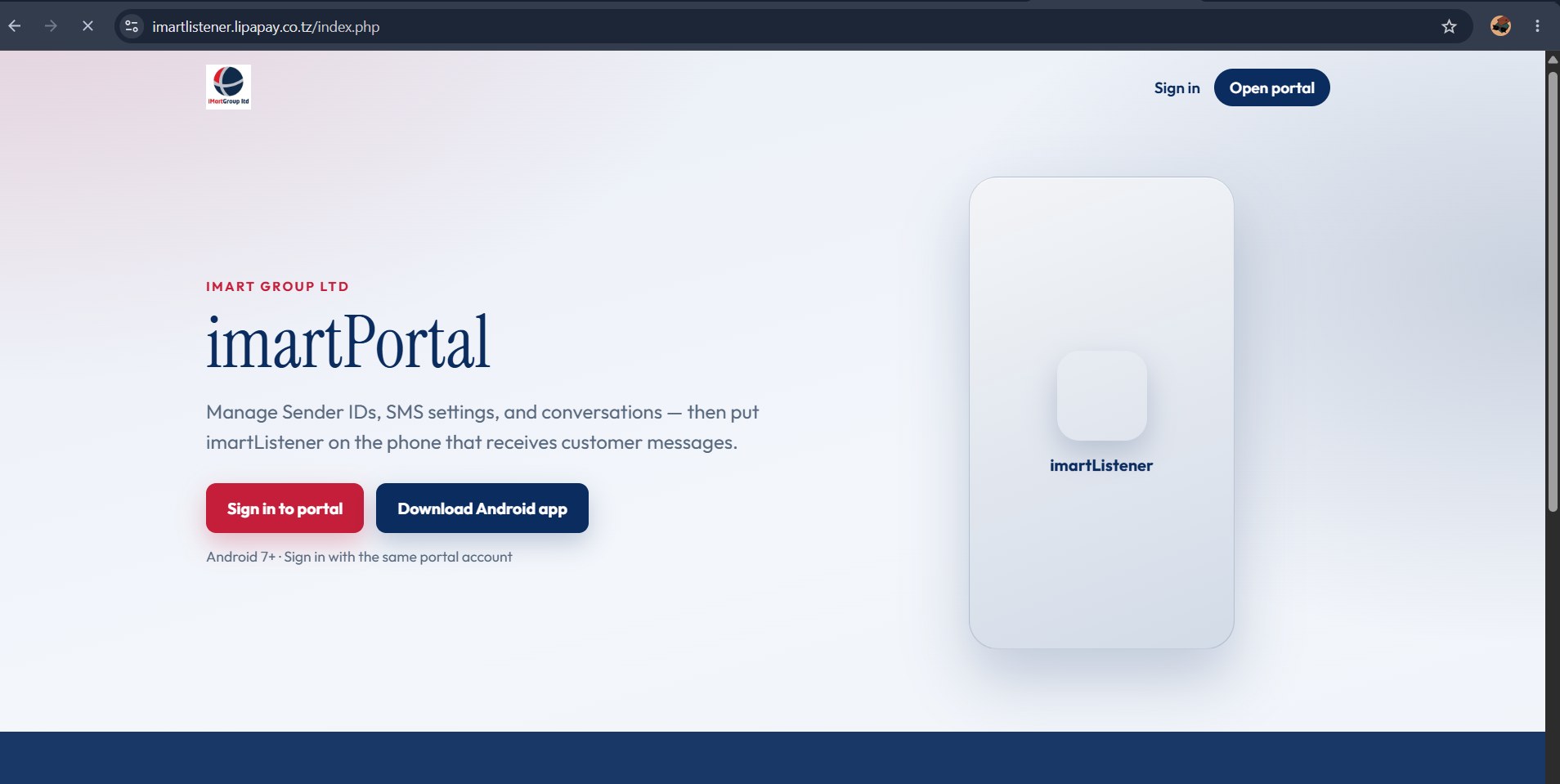 iMart SMS Portal