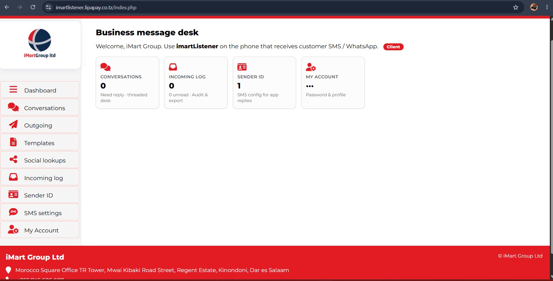 imartPortal — business message desk